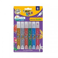 BIC KIDS Glitter Glue Metallic (6ΤΜΧ)
