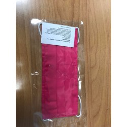 ΜΑΣΚΑ ΥΦΑΣΜΑ ΒΑΜΒΑΚΙ 100%  ΦΟΥΞΙΑ-ΛΕΥΚΟ