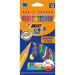 BIC KIDS EVOLUTION STRIPES MOΛ .ΖΩΓΡ 12 ΤΜΧ