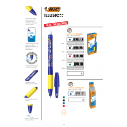 BIC ΣΤΥΛΟ GEL ILLUS ΜΠΛΕ  BX12ΤΜΧ ΝΕΟ