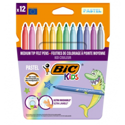 ΜΑΡΚΑΔ.ΖΩΓΡ.BIC ΚΙD CΟULΕUR  PASTEL B/12