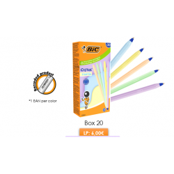 BIC ΣΤΥΛΟ CRISTΑL PASTEL  20ΤΕΜ/ΚΥΤ.